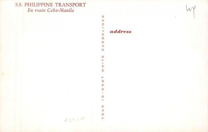 Philippine Transport  Cebu Manila Philippine Transport , Misc Ships View image 