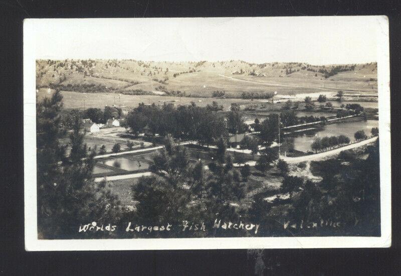 RPPC VALENTINE NEBRASKA WORLD'S LARGEST FISH HATCHERY REAL PHOTO POSTCARD