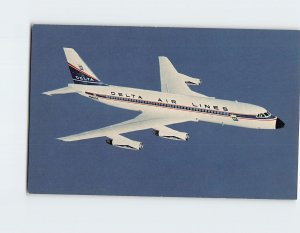 Postcard Delta's Convair 880 Jet Liner