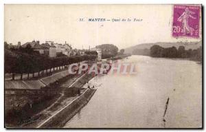 Mantes - Quai de la Tour - Old Postcard