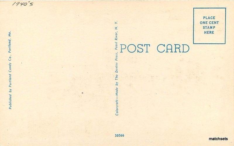 1940s Old Orchard Beach Maine Amusement Center Portland Candy postccard 219