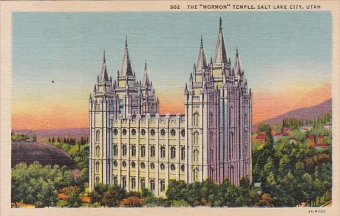 Utah Salt Lake City Mormon Temple Curteich