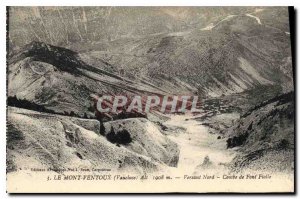 Old Postcard Mont Ventoux (Vaucluse) 1 908 m north side Curve Font Fiolle