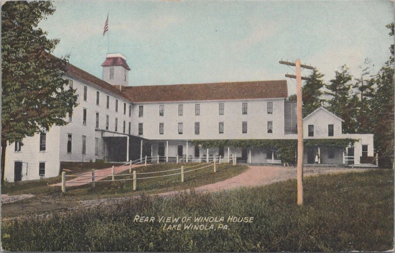 Postcard Rear View Winola House Lake Winola PA