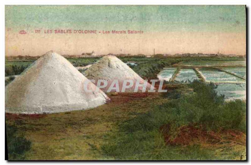 Old Postcard Folklore Saltmarsh The d & # 39Olonne Sands