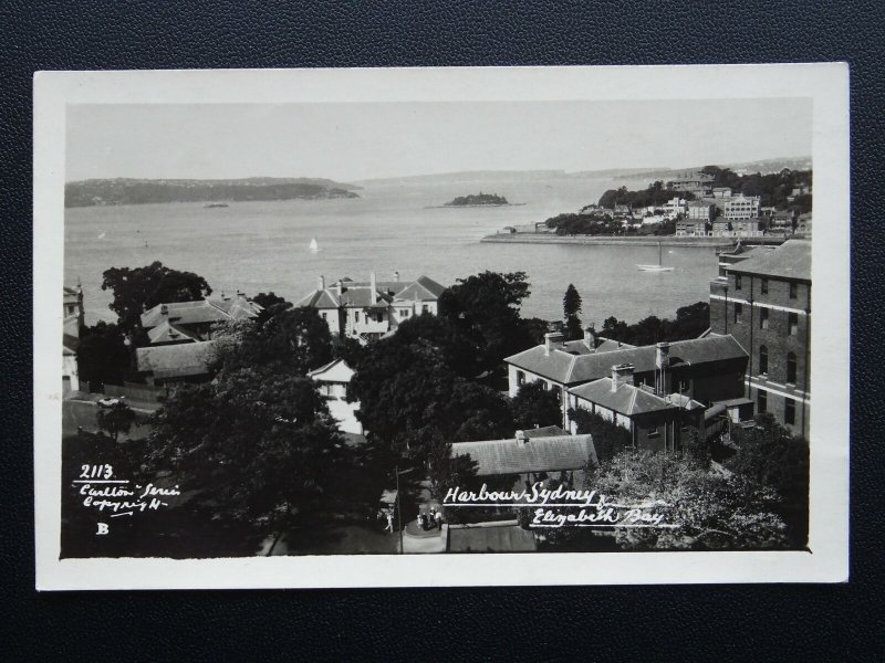 Australia NSW SYDNEY HARBOUR Elizabeth Bay - Old RP Postcard