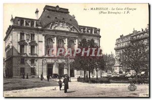 Postcard Old Marseilles Caisse d'Epargne Estrangin Place