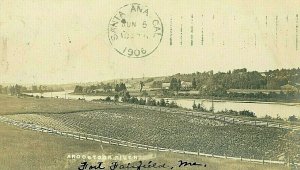 Postcard 1906 RPPC View of Aroostock River near Fort Fairfield, ME.   Q5