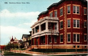 Vtg Tulsa Oklahoma OK Residence Street Homes Houses 1910s Old View Postcard