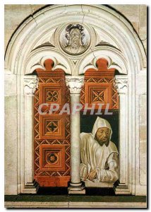 Postcard Modern Certosa di Pavia Carthusian at the window Mural Bergogne