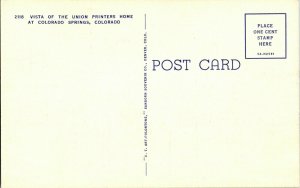 Union Printers Home International Typographical Union Vintage Postcard UNP 
