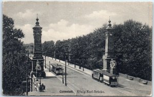 Postcard - King Karl Bridge - Cannstatt, Germany