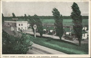 Cape Girardeau MO Viaduct Court Texaco Gas Station HWY 61 & 74 Postcard