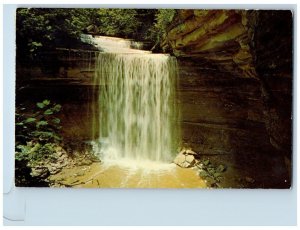 1970 Clifty Falls State Park Madison Indiana IN, Waterfalls Vintage Postcard