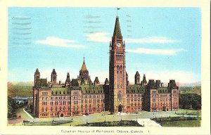 Canadian House of Parliament Ottawa Canada Postcard Standard View Card 