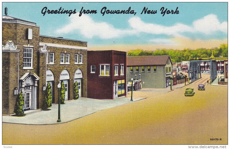 GOWANDA, New York, 1930-1940's; Street View