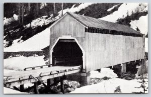 Hyder Alaska~State's Only Covered Bridge B&W~Vintage Postcard