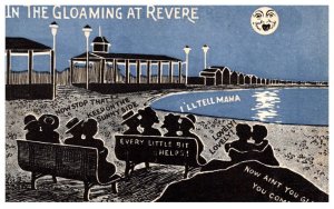 Massachusetts Revere Beach , In the Gloaming , couples necking