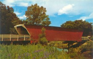 Newry Maine Sunday River Covered Bridge Chrome Postcard Unused