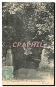 Old Postcard Villenconin S and O the Chateau Avenue