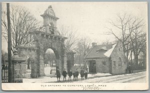 LOWELL MA CEMETERY ANTIQUE POSTCARD