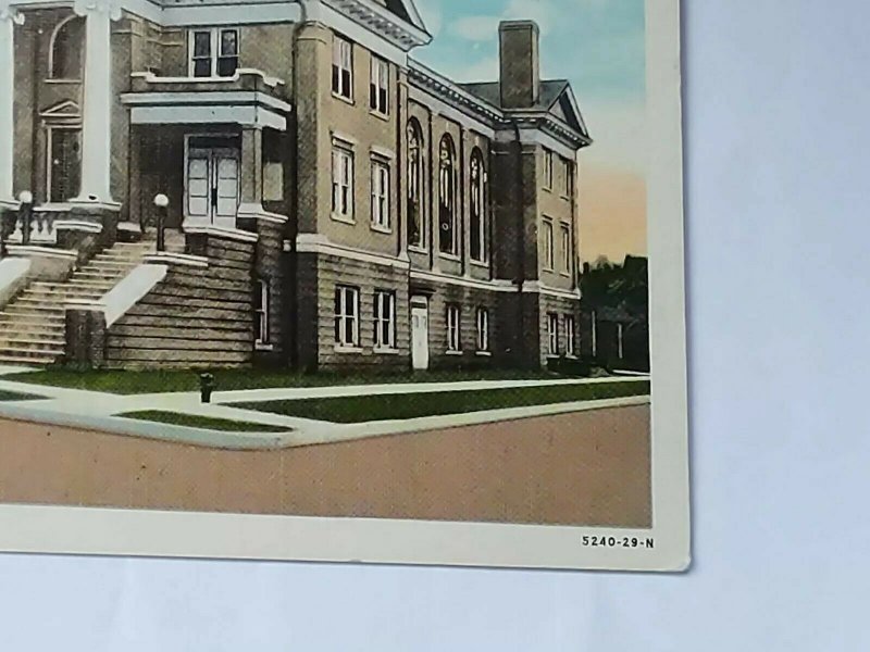 Vintage Postcard First Baptist Church Paragould Arkansas Linen Unposted