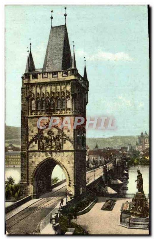 Old Postcard Praha Staromestska Mostecka Vez