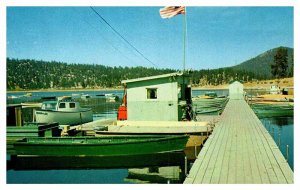 Postcard PIER SCENE Big Bear Lake California CA AQ3857