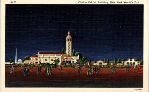 NEW YORK, NY   1939  WORLD'S FAIR   Florida Exhibit Building  Linen     Postcard