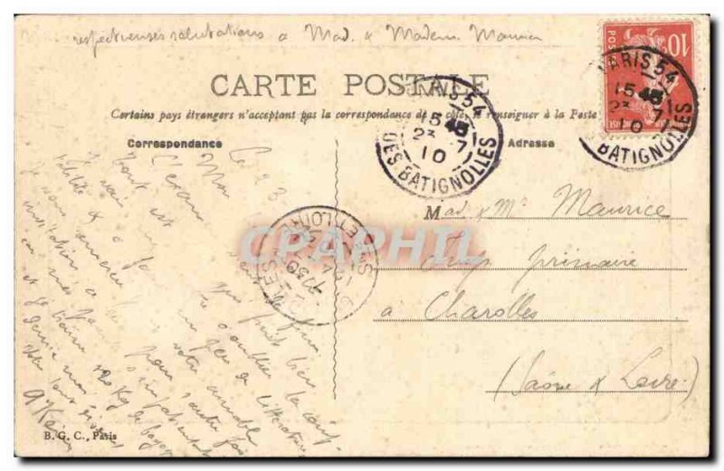 Paris Old Postcard Bastille Square July Column