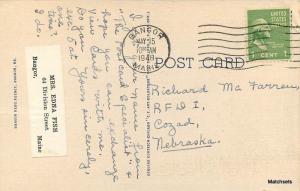 1948 Large Letters multi View linen BANGOR, MAINE Postcard TEICH POSTCARD 5382