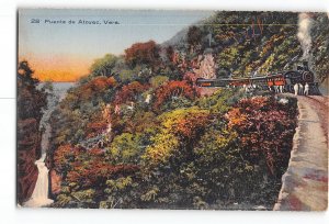 Atoyac Mexico Postcard 1915-1930 Railroad Train Bridge Tunnel General View