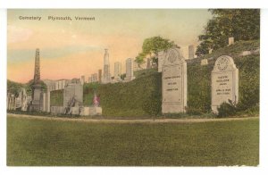 VT - Plymouth. Cemetery, Coolidge Graves