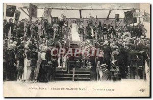 Old Postcard Jeanne d & # 39Arc Compiegne Holidays The Court & # 39amour TOP