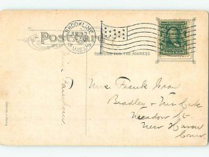 Divided-back LONG ISLAND LIGHTHOUSE Boston Massachusetts MA AD7980