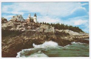 Pemaquid Lighthouse Pemaquid Maine 1960s postcard