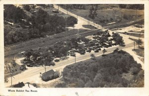 Brockton MA White Rabbit Tea Room Aerial View Real Photo Postcard