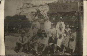 Havana Cuba - Group at Morro Castle 1949 Real Photo Postcard