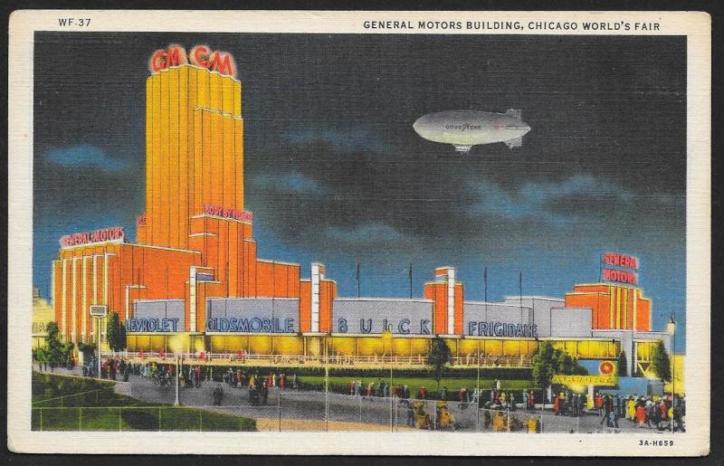 Chicago Worlds Fair 1933-1934 General Motors Building Chicago Used c1933