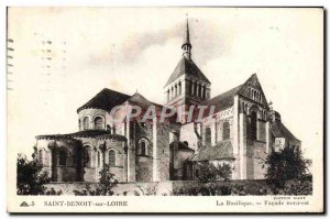 Old Postcard Saint-Benoît-sur-Loire Basilica Facade North East