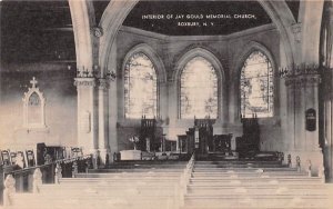 Interior of Jay Gould Memorial Church in Roxbury, New York