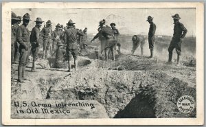 KAVANAUGH'S WAR POSTALS ANTIQUE POSTCARD US ARMY in MEXICO 1916 EL PASO CANCEL