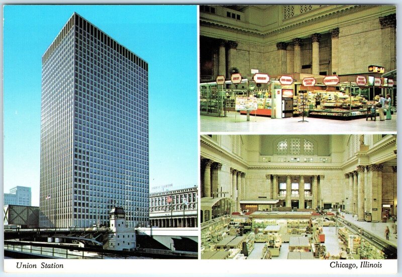 c1970s Chicago, IL Union Station Faber Drug Gift Shop Amtrak Trains 4x6 PC M14