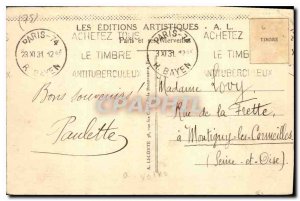 Old Postcard Paris Arc de Triomphe