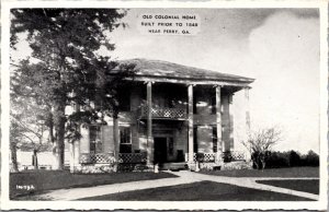 Postcard Old Colonial Home Built Prior to 1840 near Perry, Georgia