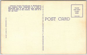 Birmingham Alabama AL, Front View Jefferson County Court House, Vintage Postcard