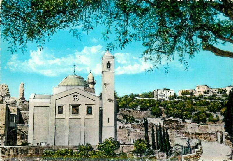 Kingdom of Jordan Bethany Saint Lazarus Church semi modern postcard