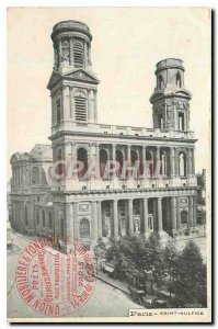 Old Postcard Paris Saint Sulpice