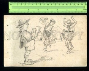 230186 ESTONIA SPAIA Boy Scouts Vintage drawings angel dancers