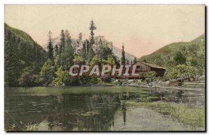 Old Postcard Pausage at the edge of Lake & # 39un